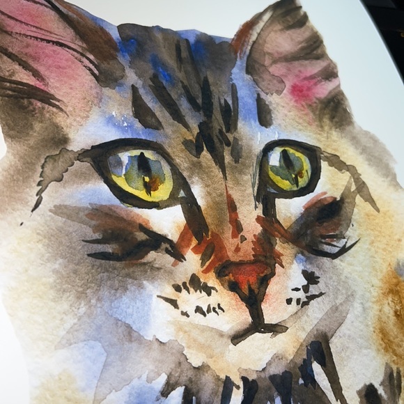 Cute Cat Portrait Wall Art Print Poster Unframed - Picture 12 of 16